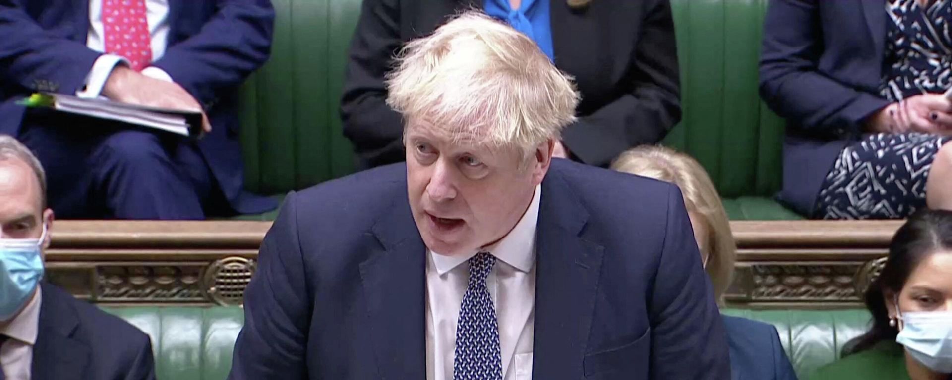 British Prime Minister Boris Johnson speaks during the weekly question time debate at Parliament in London, Britain, January 12, 2022 British Prime Minister Boris Johnson speaks during the weekly question time debate at Parliament in London, Britain, January 12, 2022 - Sputnik International, 1920, 14.01.2022