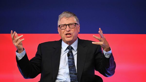 Bill Gates speaks during the Global Investment Summit at the Science Museum, London, Tuesday, Oct, 19, 2021 - Sputnik International
