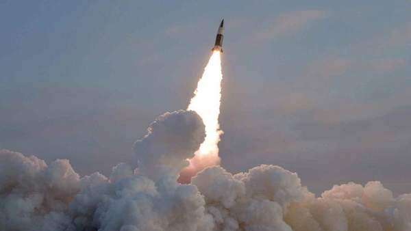 The alleged photo of the January 17 North Korean SRBM test shared on social media. - Sputnik International
