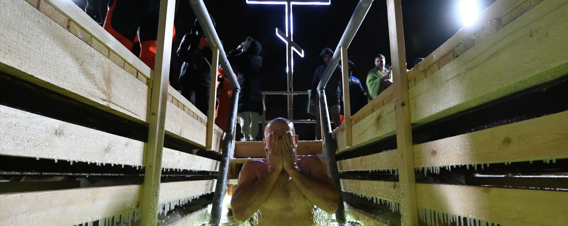Epiphany celebration in Moscow Epiphany celebration in Moscow - Sputnik International, 1920, 19.01.2022