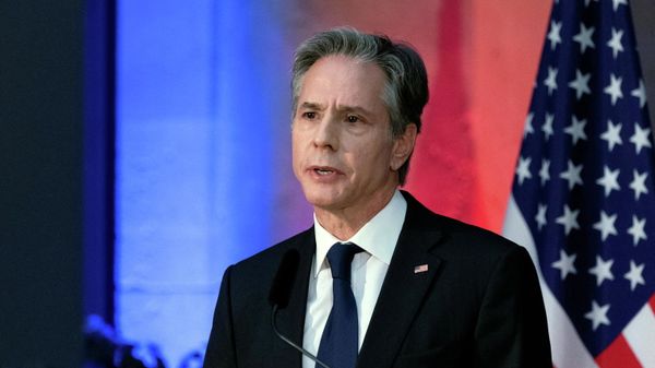 U.S. Secretary of State Antony Blinken speaks at the Berlin-Brandenburg Academy of Sciences and Humanities following his talks on the Ukraine crisis in Berlin, Germany, January 20, 2022. - Sputnik International
