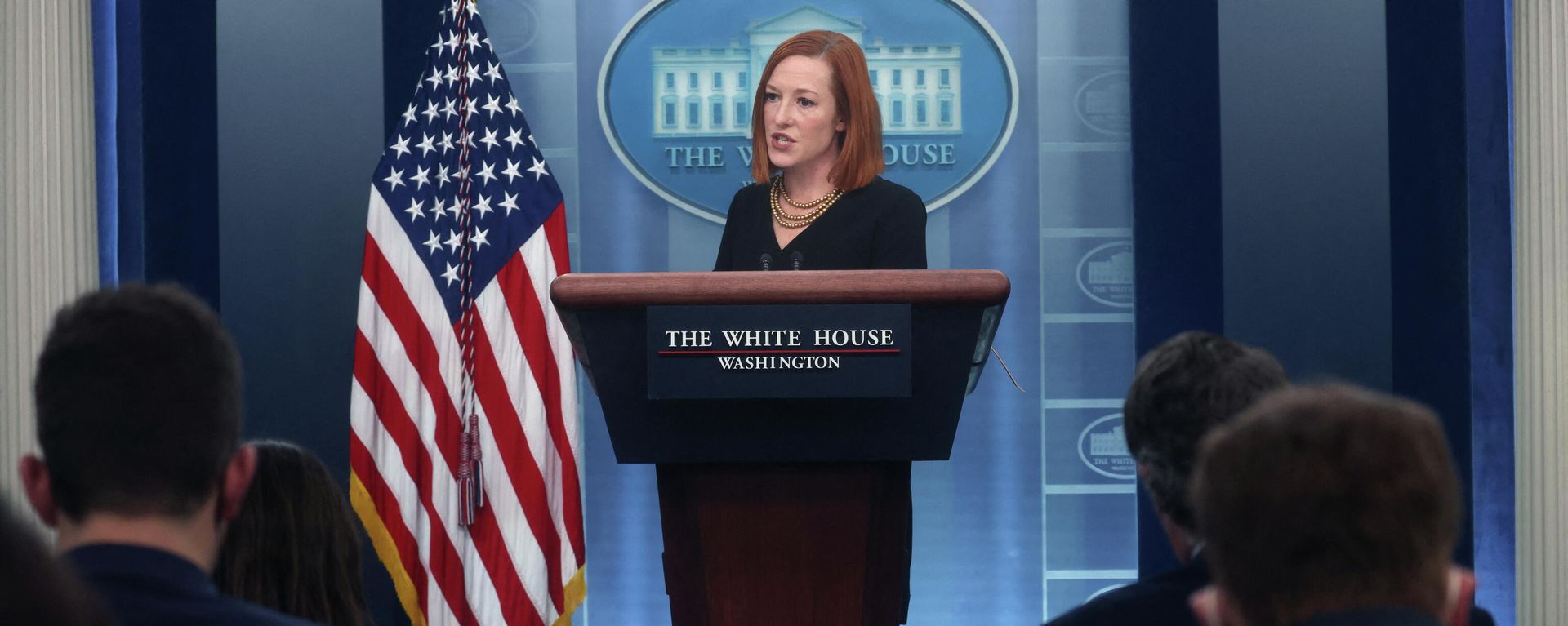 White House Press Secretary Jen Psaki holds a press briefing at the White House in Washington, U.S., January 25, 2022. REUTERS/Leah Millis White House Press Secretary Jen Psaki holds a press briefing at the White House in Washington, U.S., January 25, 2022. REUTERS/Leah Millis - Sputnik International, 1920, 26.01.2022