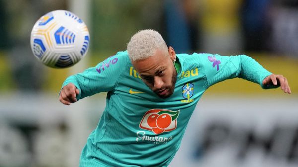 Brazil's Neymar warms up prior a qualifying soccer match against Colombia for the FIFA World Cup Qatar 2022 at Neo Quimica Arena stadium in Sao Paulo, Brazil, Thursday, Nov.11, 2021 - Sputnik International