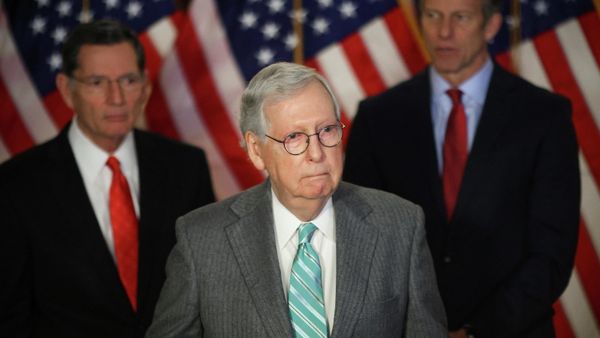 U.S. Senate Minority Leader Mitch McConnell (R-KY) takes questions during a press conference following the weekly Republican luncheon on Capitol Hill in Washington, U.S., January 11, 2022. - Sputnik International