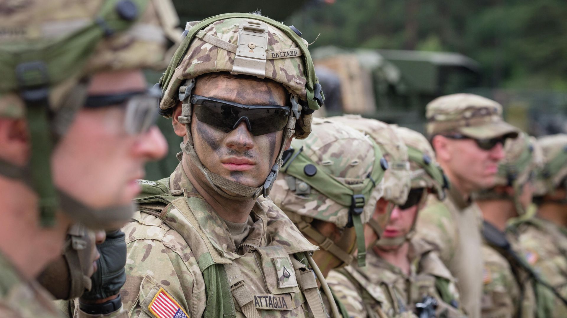 American Soldiers are seen during NATO Saber Strike military exercises on June 16, 2017 in Orzysz, Poland.  - Sputnik International, 1920, 12.02.2022