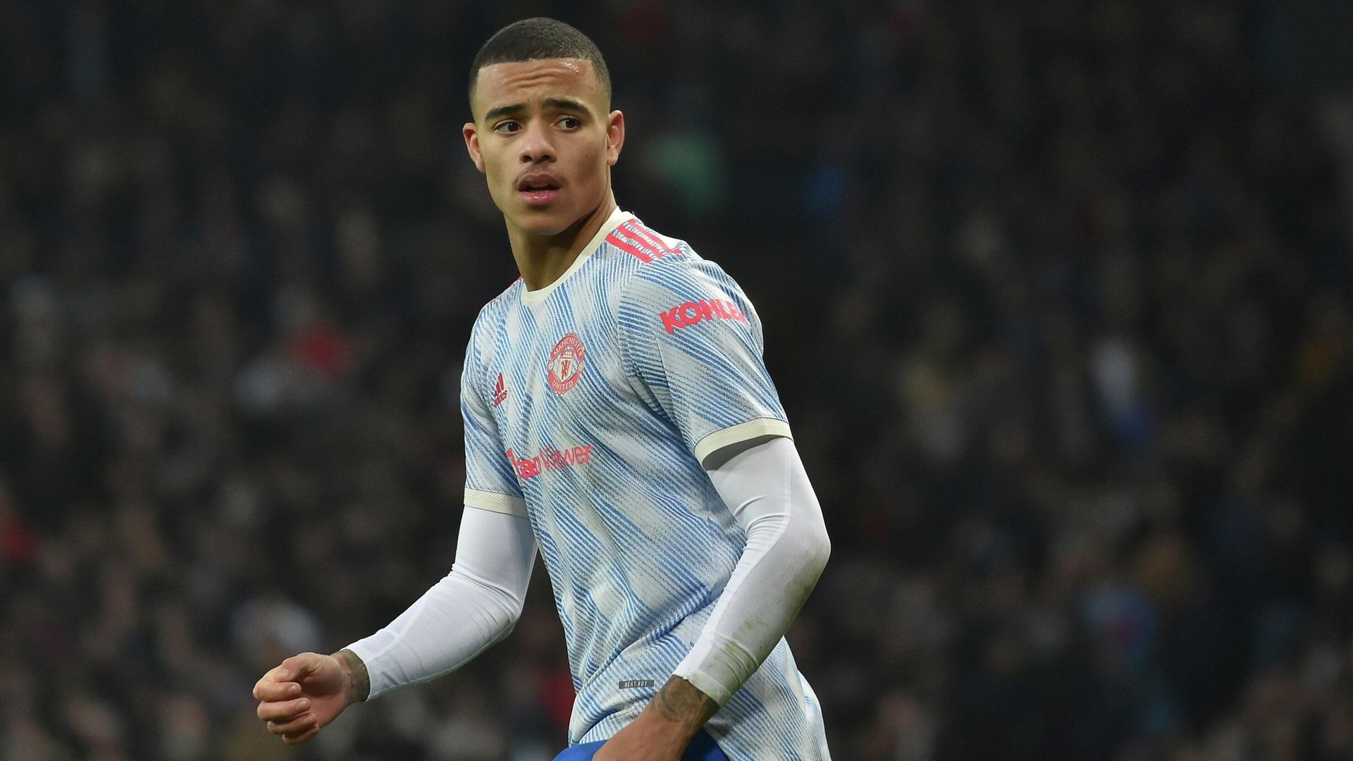 Manchester United's Mason Greenwood looks on during the English Premier League soccer match between Aston Villa and Manchester United at Villa Park in Birmingham, England, Saturday, Jan. 15, 2022 - Sputnik International, 1920, 15.10.2022