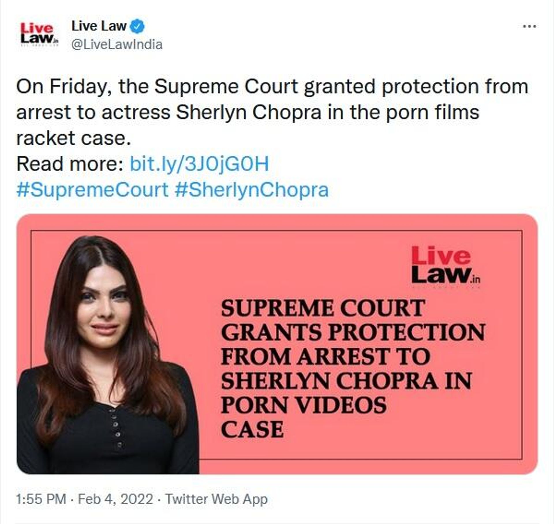 Live Law Twitter screenshot - Sputnik International, 1920, 04.02.2022