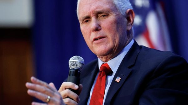 U.S. former Vice President Mike Pence sits for an onstage interview after his remarks on abortion, ahead of Supreme Court arguments in the Dobbs v. Jackson Women's Health Organization case involving a Mississippi abortion law, at the National Press Club in Washington, U.S. November 30, 2021 - Sputnik International
