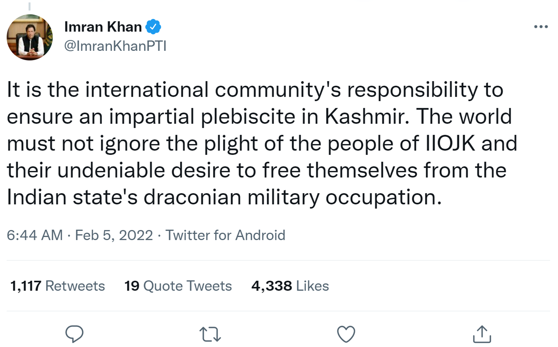 Twitter screenshot - Sputnik International, 1920, 05.02.2022