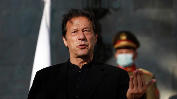 In this Nov. 19, 2020 file photo, Pakistan Prime Minister Imran Khan speaks during a joint news conference with Afghan President Ashraf Ghani, in Kabul, Afghanistan. In this Nov. 19, 2020 file photo, Pakistan Prime Minister Imran Khan speaks during a joint news conference with Afghan President Ashraf Ghani, in Kabul, Afghanistan. - Sputnik International