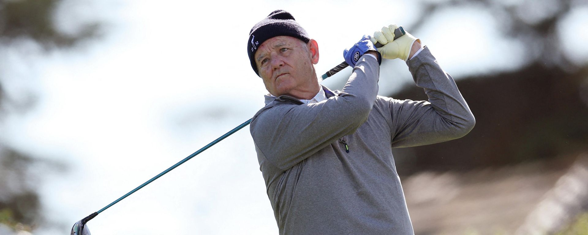 Actor Bill Murray plays his shot from the eighth tee during the first round of the AT&T Pebble Beach Pro-Am at Monterey Peninsula Country Club on February 03, 2022 in Pebble Beach, California Actor Bill Murray plays his shot from the eighth tee during the first round of the AT&T Pebble Beach Pro-Am at Monterey Peninsula Country Club on February 03, 2022 in Pebble Beach, California - Sputnik International, 1920, 06.02.2022