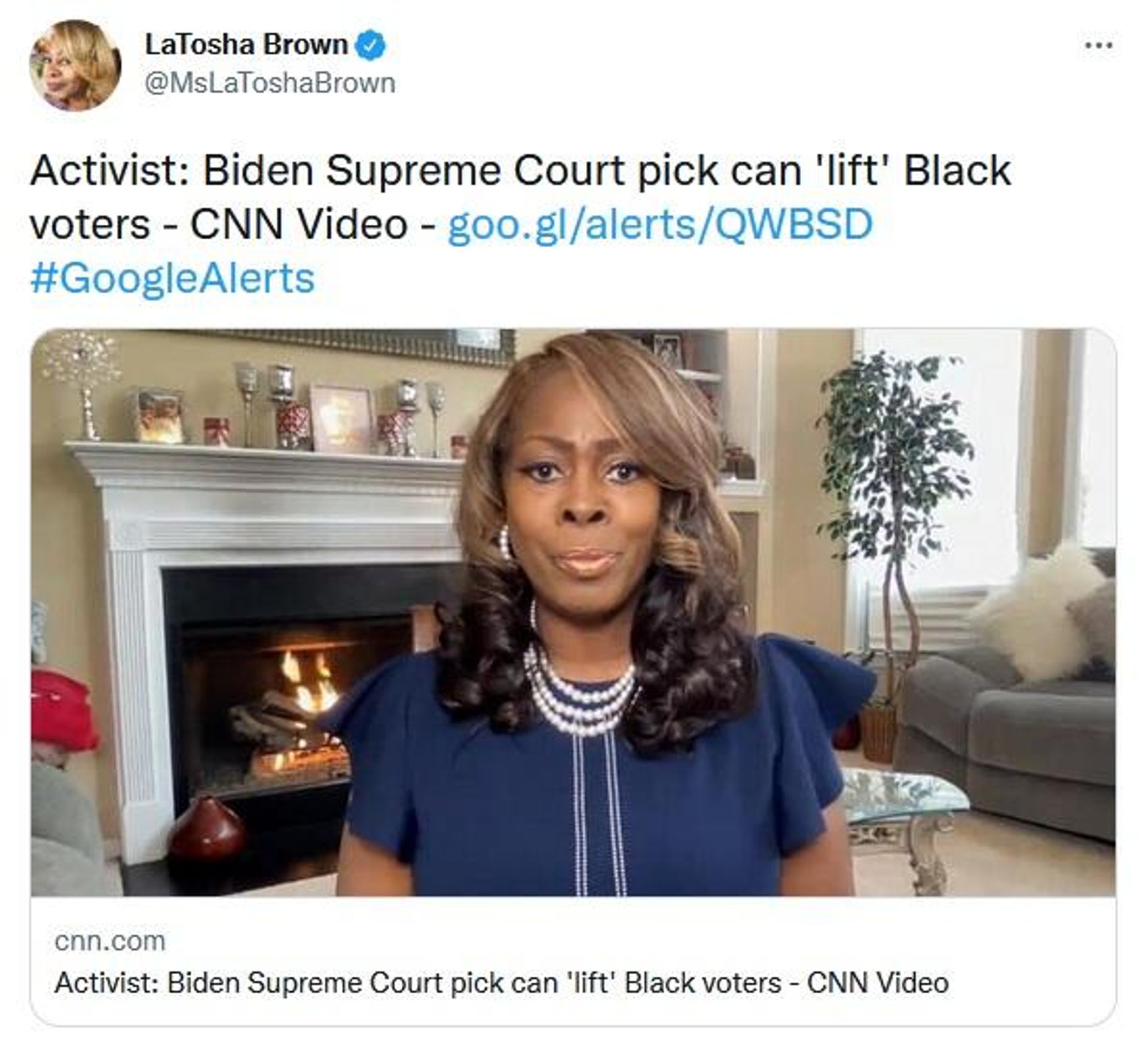 Screenshot of the LaTosha Brown's tweet - Sputnik International, 1920, 06.02.2022