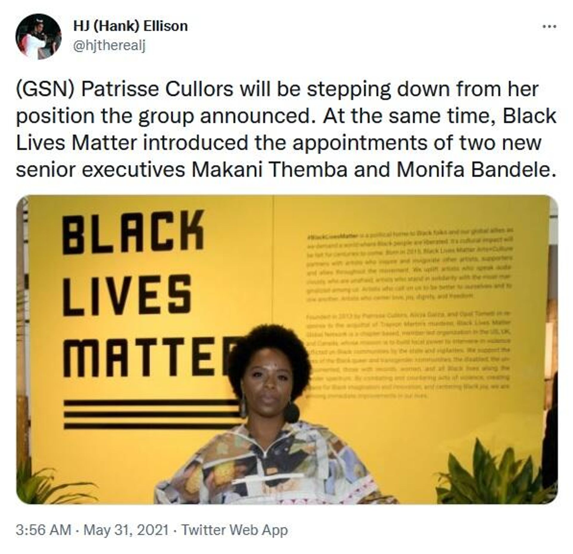 Screenshot of HJ (Hank) Ellison's tweet - Sputnik International, 1920, 06.02.2022