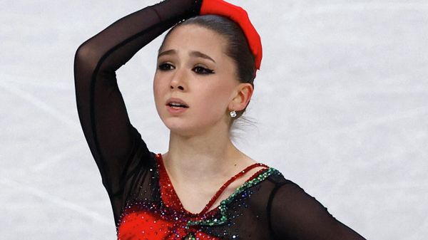 Kamila Valieva of the Russian Olympic Committee reacts after competing in Women Single Skating. 7 February 2022 - Sputnik International