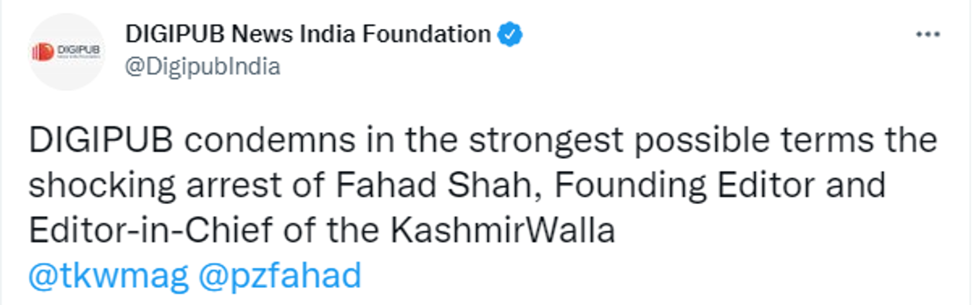 Tweet by Digipub News India Foundation - Sputnik International, 1920, 27.02.2022