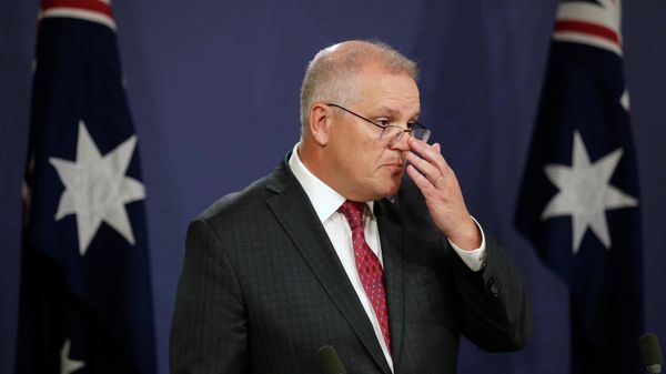 Australia's then-Prime Minister Scott Morrison speaks at a press conference in Sydney, Australia on April 27, 2021 Australia's then-Prime Minister Scott Morrison speaks at a press conference in Sydney, Australia on April 27, 2021 - Sputnik International