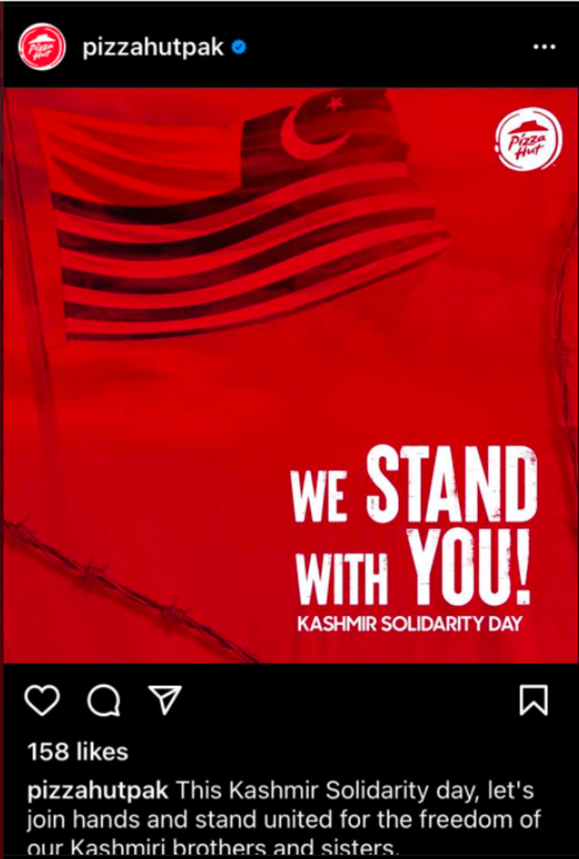 Pakistan Pizza Hut -- Kashmir Solidarity Day Post  - Sputnik International, 1920, 08.02.2022