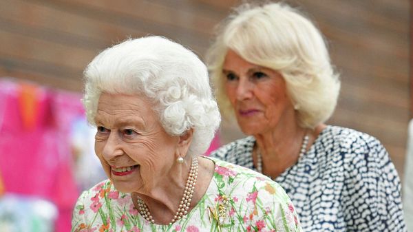 Britain's Queen Elizabeth II, foreground and Camilla, the Duchess of Cornwall attend an event in celebration of 'The Big Lunch 'initiative, during the G7 summit in Cornwall, England, Friday June 11, 2021 Britain's Queen Elizabeth II, foreground and Camilla, the Duchess of Cornwall attend an event in celebration of 'The Big Lunch 'initiative, during the G7 summit in Cornwall, England, Friday June 11, 2021 - Sputnik International