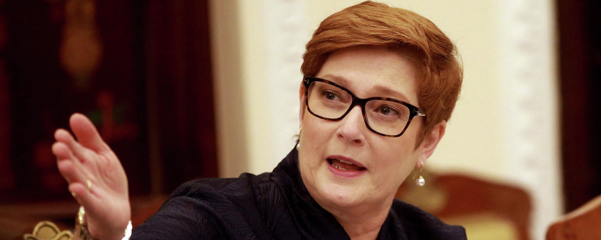 Australia's Foreign Minister Marise Payne takes part in a meeting with her Vietnamese counterpart Bui Thanh Son at the Government Guest House in Hanoi on November 9, 2021 Australia's Foreign Minister Marise Payne takes part in a meeting with her Vietnamese counterpart Bui Thanh Son at the Government Guest House in Hanoi on November 9, 2021 - Sputnik International, 1920, 09.02.2022