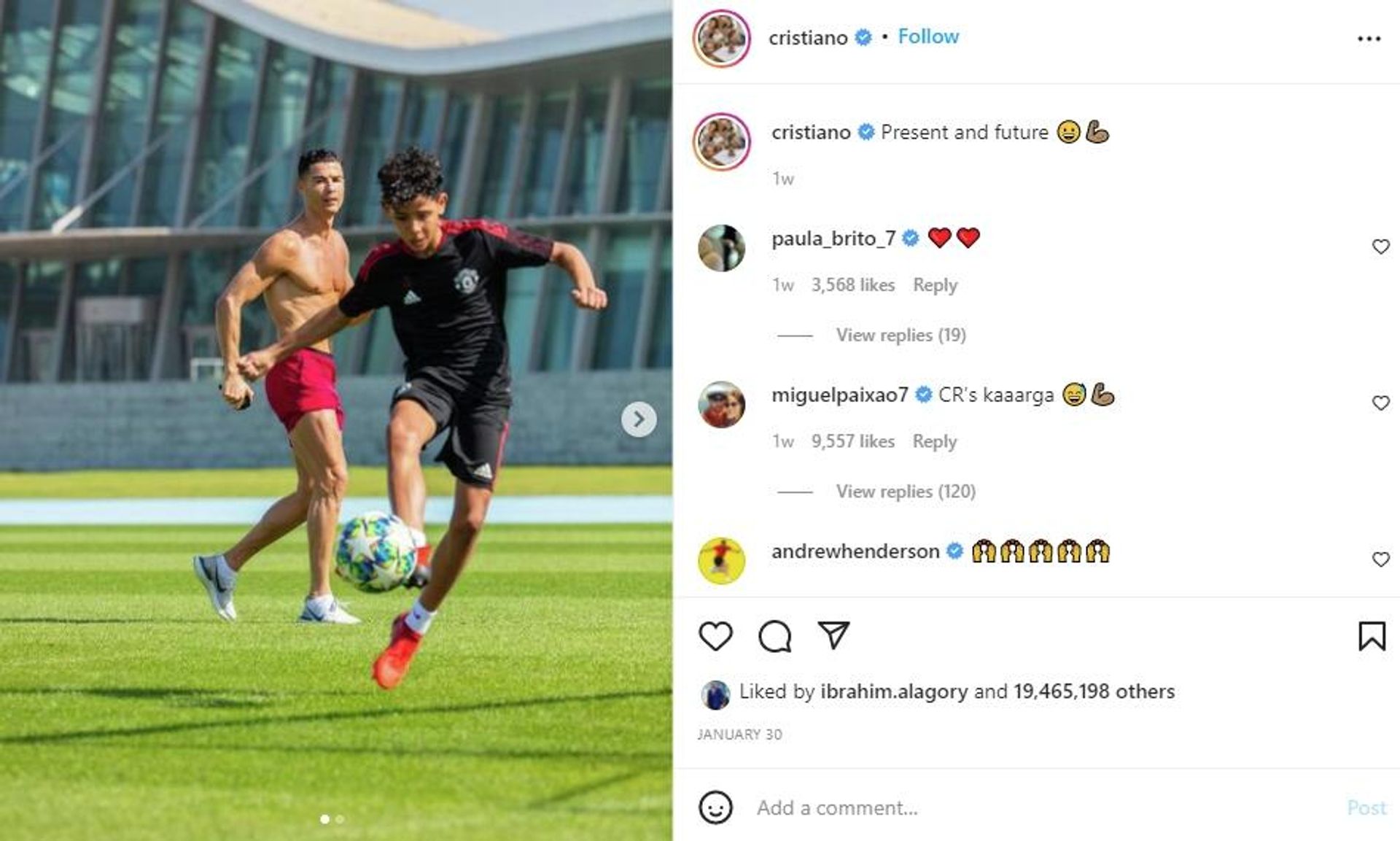 Cristiano Ronaldo calling son future - Sputnik International, 1920, 11.02.2022