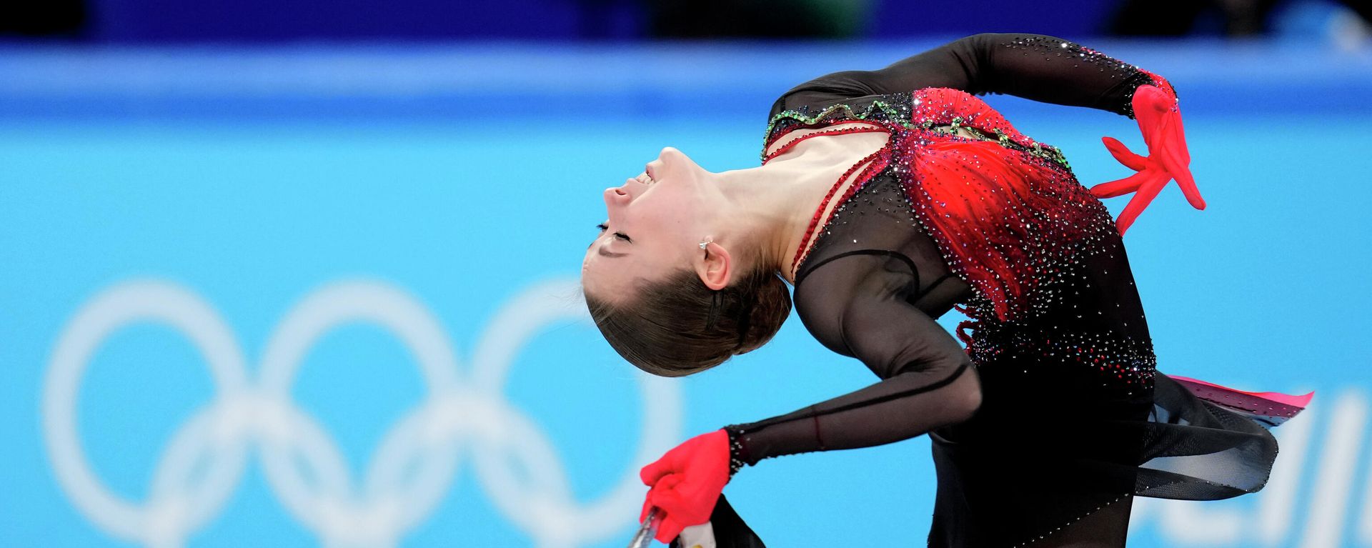 Kamila Valieva, of the Russian Olympic Committee, competes in the women's team free skate program during the figure skating competition at the 2022 Winter Olympics, Monday, Feb. 7, 2022, in Beijing. Kamila Valieva, of the Russian Olympic Committee, competes in the women's team free skate program during the figure skating competition at the 2022 Winter Olympics, Monday, Feb. 7, 2022, in Beijing. - Sputnik International, 1920, 15.02.2022