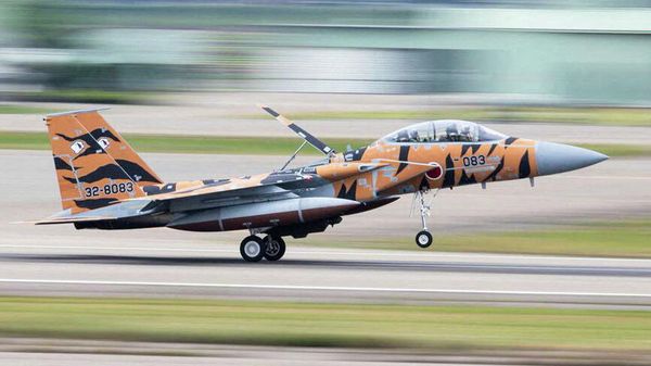 Japan's Air Self-Defense Force's (JASDF) F-15 jet belonging to Tactical Fighter Training Group at Komatsu Air Base, is seen in this undated handout photo released by JASDF via Kyodo on January 31, 2022. - Sputnik International