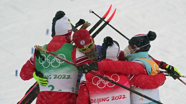 Russian Men's Cross-Country Skiing Team Wins Gold Medal in Olympics Relay, 13 February 2022 - Sputnik International