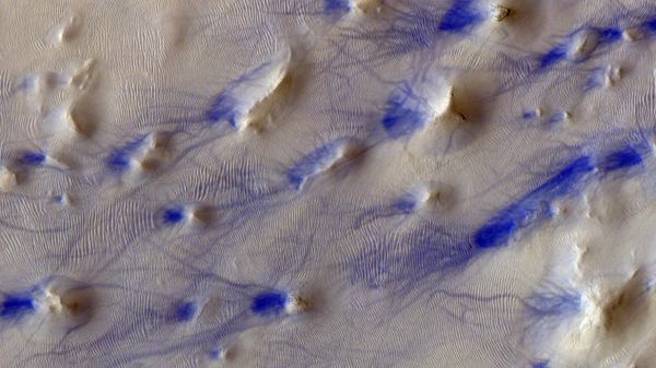 Image of Mars' surface taken by the CaSSIS camera onboard the ESA/Roscosmos ExoMars Trace Gas Orbiter (TGO) on 1 February 2021, centred at 46.2°S/318.3°E. - Sputnik International
