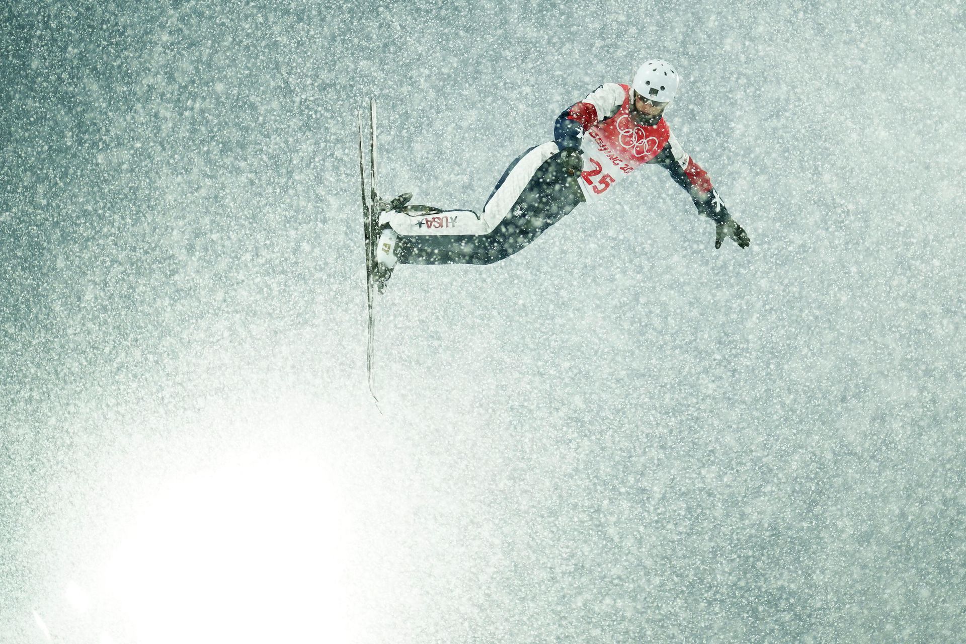 United States' Megan Nick trains before the women's aerials qualification at the 2022 Winter Olympics, Sunday, Feb. 13, 2022, in Zhangjiakou, China. United States' Megan Nick trains before the women's aerials qualification at the 2022 Winter Olympics, Sunday, Feb. 13, 2022, in Zhangjiakou, China. - Sputnik International, 1920, 13.02.2022