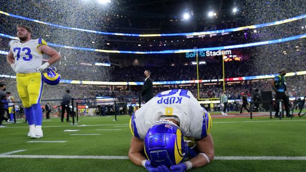 Los Angeles Rams wide receiver Cooper Kupp (10) reacts after the Rams defeated the Cincinnati Bengals in the NFL Super Bowl 56 football game Sunday, Feb. 13, 2022, in Inglewood, Calif.  - Sputnik International