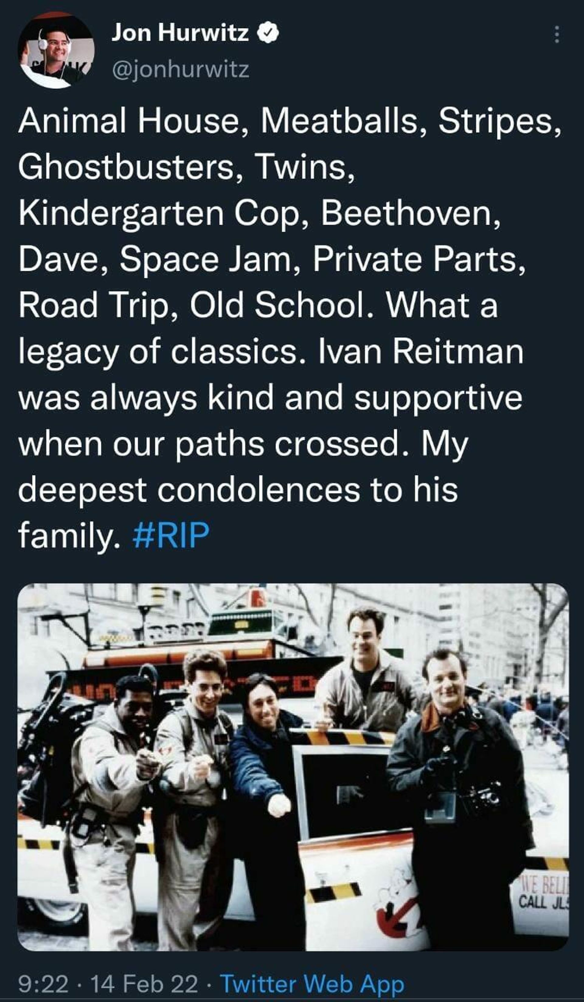 Twitter Screenshots of Fans reacting to Passing Away of Hollywood Director - Sputnik International, 1920, 14.02.2022