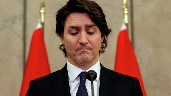 Canada's Prime Minister Justin Trudeau speaks at a news conference as truckers and their supporters continue to protest against coronavirus disease (COVID-19) vaccine mandates, in Ottawa, Ontario, Canada, February 11, 2022. - Sputnik International