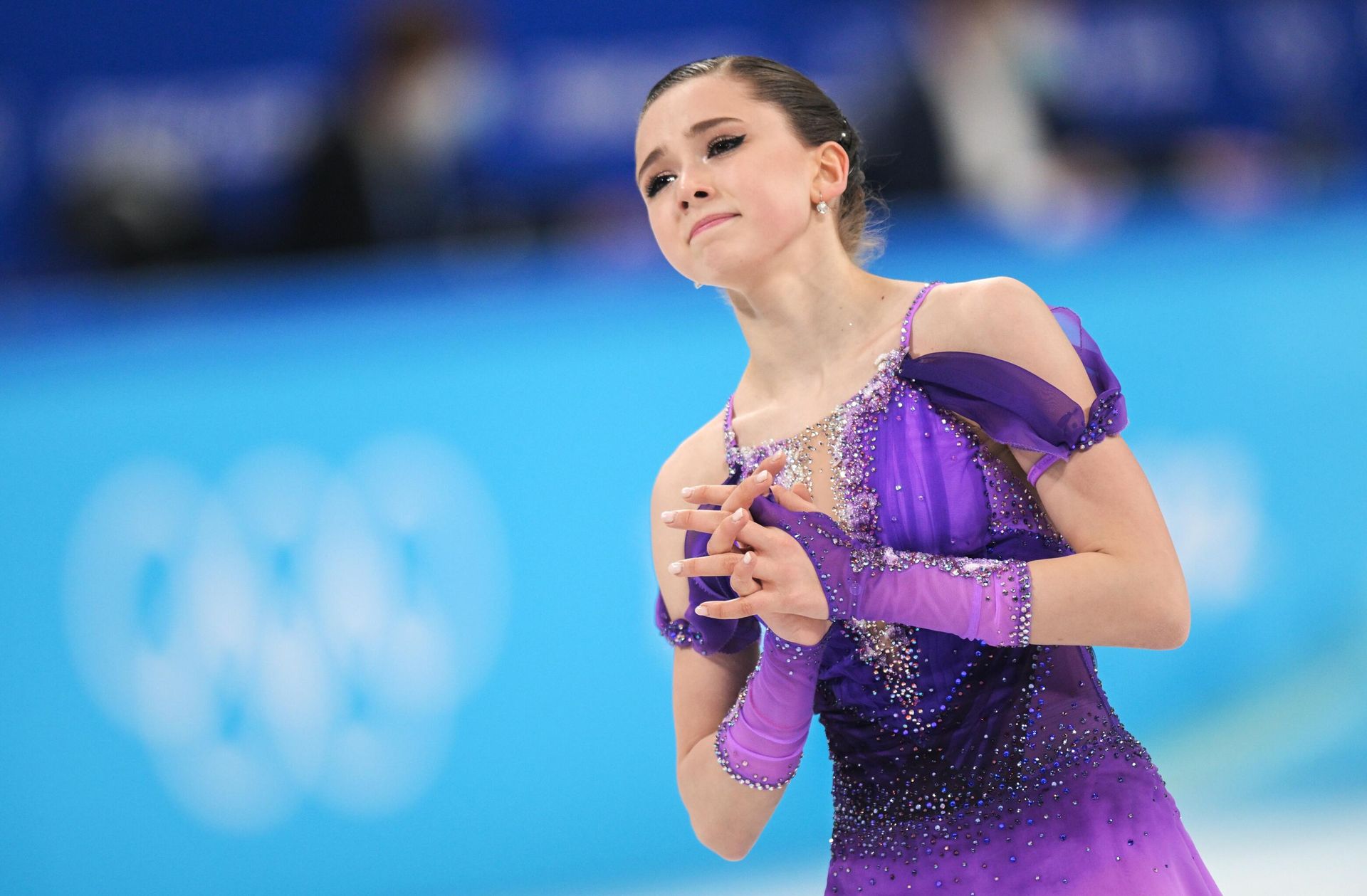 The Russian Olympic Committee's Kamila Valieva competes in the women's singles skating short programme during the Beijing 2022 Winter Olympic Games. - Sputnik International, 1920, 16.02.2022