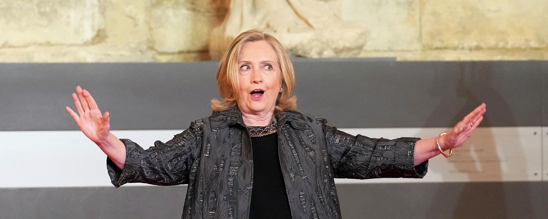 Former US Secretary of State Hillary Clinton arrives at an international conference that aims to fast-track the road to gender equality and mobilise millions of dollars to achieve the long-sought goal quickly, in Paris, France, Wednesday, 30 June 2021. Former US Secretary of State Hillary Clinton arrives at an international conference that aims to fast-track the road to gender equality and mobilise millions of dollars to achieve the long-sought goal quickly, in Paris, France, Wednesday, 30 June 2021. - Sputnik International, 1920, 17.02.2022