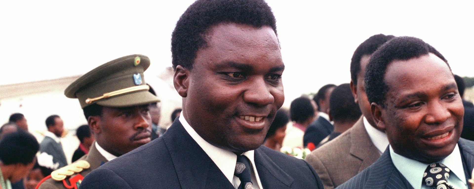 Rwandan President Juvenal Hayarimana arrives at Andrews Air Force Base in Maryland, US, in 1980. - Sputnik International, 1920, 17.02.2022