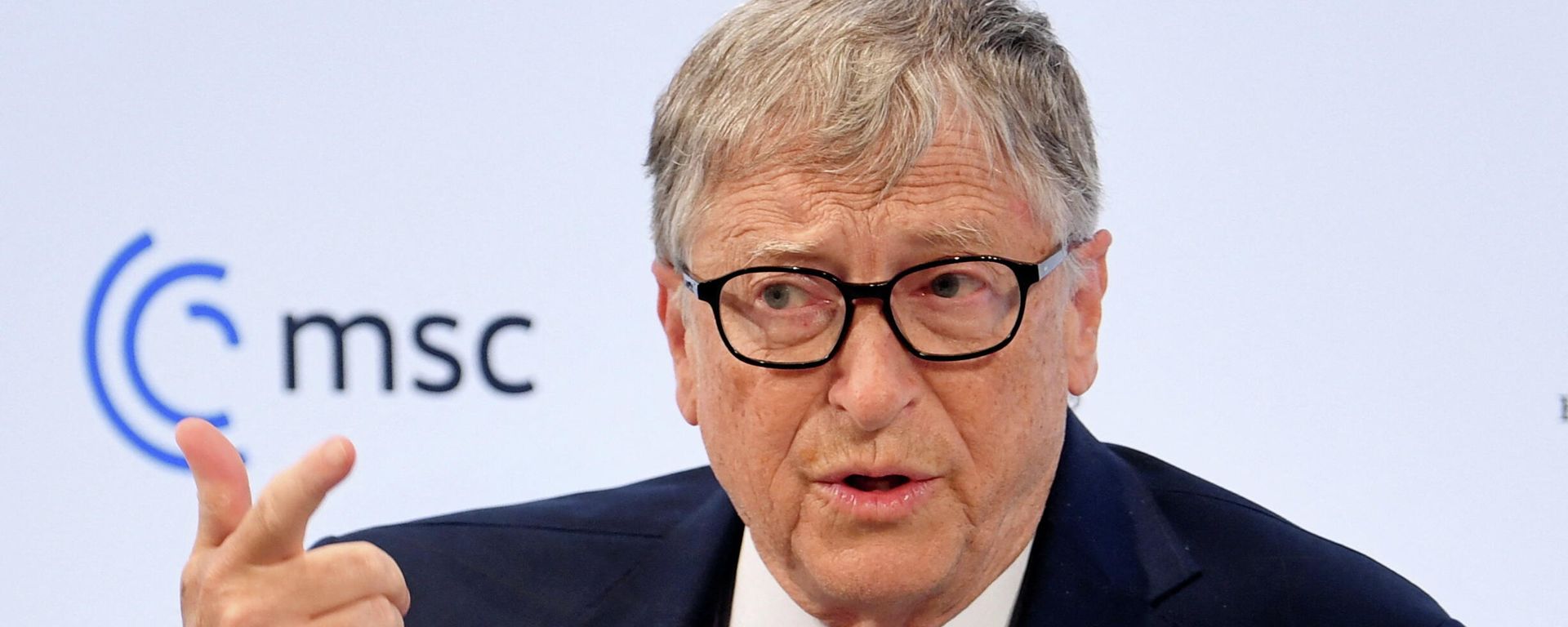 American businessman Bill Gates gestures during the annual Munich Security Conference, in Munich, Germany February 18, 2022. American businessman Bill Gates gestures during the annual Munich Security Conference, in Munich, Germany February 18, 2022. - Sputnik International, 1920, 18.02.2022