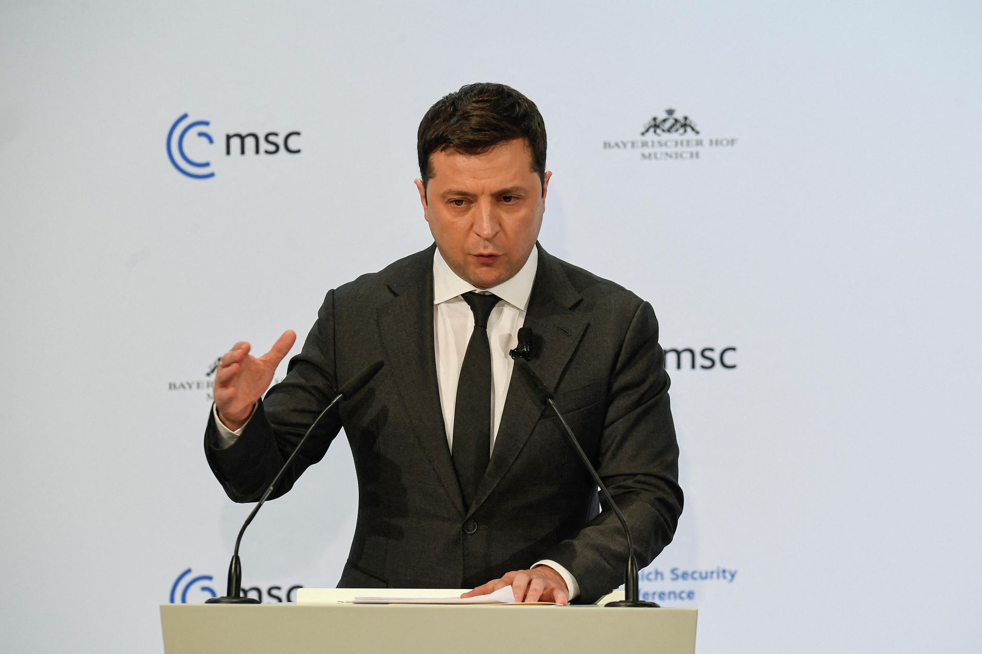 Ukrainian President Volodymyr Zelensky speaks at the Munich Security Conference (MSC) in Munich, southern Germany, on February 19, 2022.  - Sputnik International, 1920, 24.02.2022