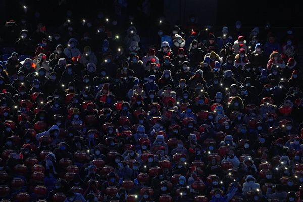 Spectators at the National Stadium in Beijing prior to the beginning of the closing ceremony of the 2022 Winter Olympics. Spectators at the National Stadium in Beijing prior to the beginning of the closing ceremony of the 2022 Winter Olympics. - Sputnik International