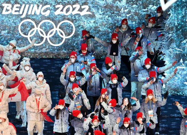 Russian athletes at the closing ceremony of the 2022 Winter Olympics, Sunday, Feb. 20, 2022, in Beijing. Russian athletes at the closing ceremony of the 2022 Winter Olympics, Sunday, Feb. 20, 2022, in Beijing. - Sputnik International