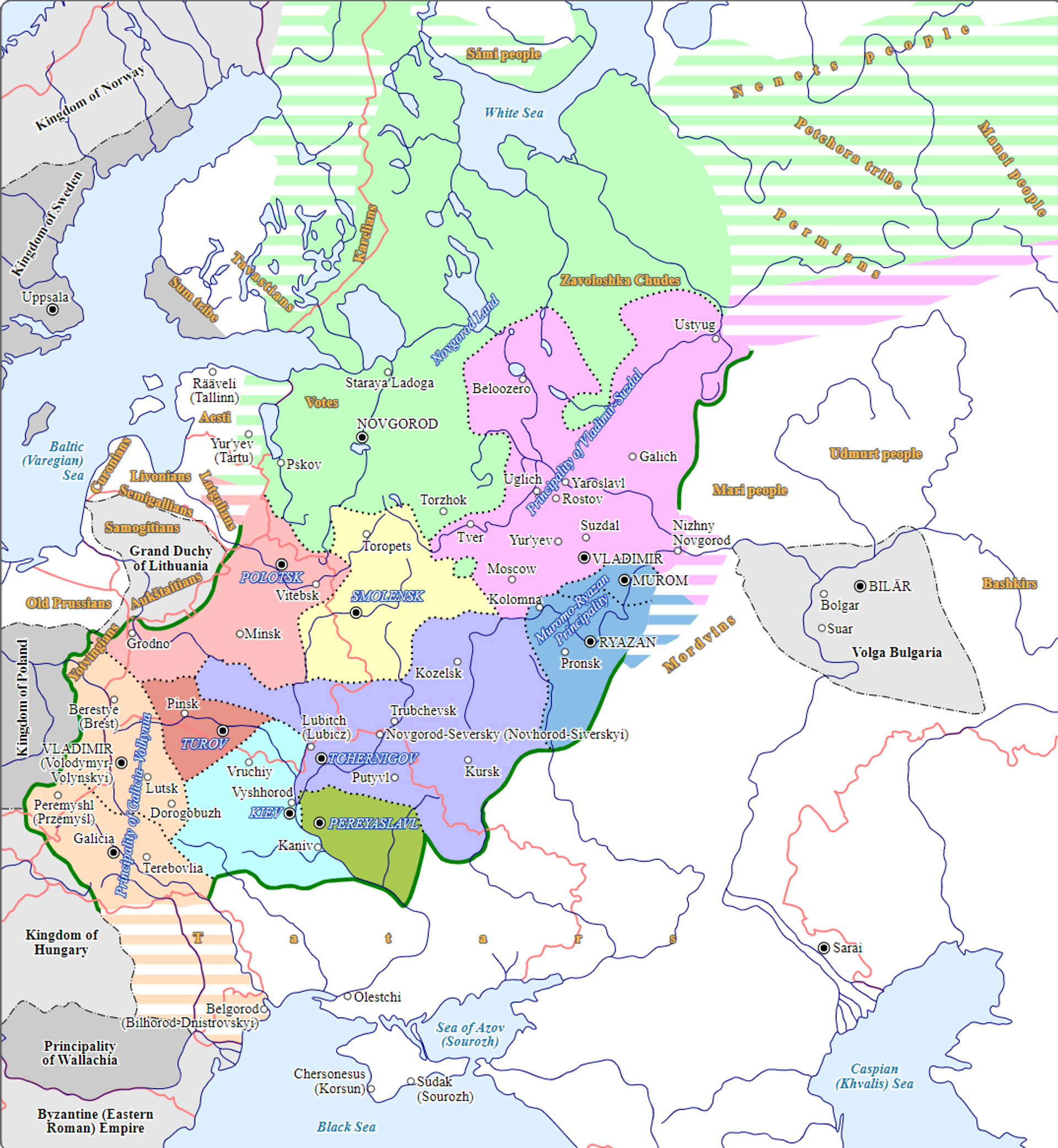 The Kievan Rus' principalities in 1237 CE, on the eve of the Mongolian invasion The Kievan Rus' principalities in 1237 CE, on the eve of the Mongolian invasion - Sputnik International, 1920, 22.02.2022