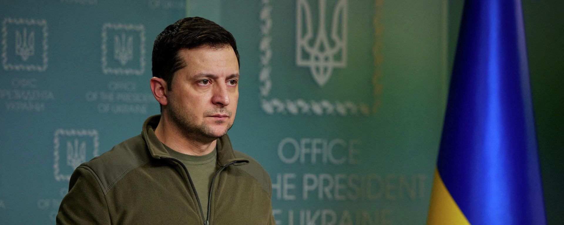 Ukrainian President Volodymyr Zelenskiy makes a statement in Kyiv, Ukraine, February 25, 2022 - Sputnik International, 1920, 25.02.2022