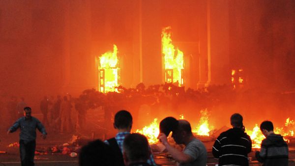 Deadly fire at the Trade Unions House, Odessa, Ukraine Deadly fire at the Trade Unions House, Odessa, Ukraine - Sputnik International