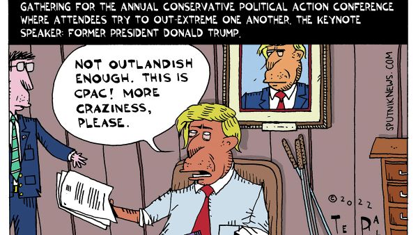 Once again the nation's conservatives and right-wingers are gathering for the annual Conservative Political Action conference where attendees try to out-extreme one another. The keynote speaker: former President Donald Trump. - Sputnik International