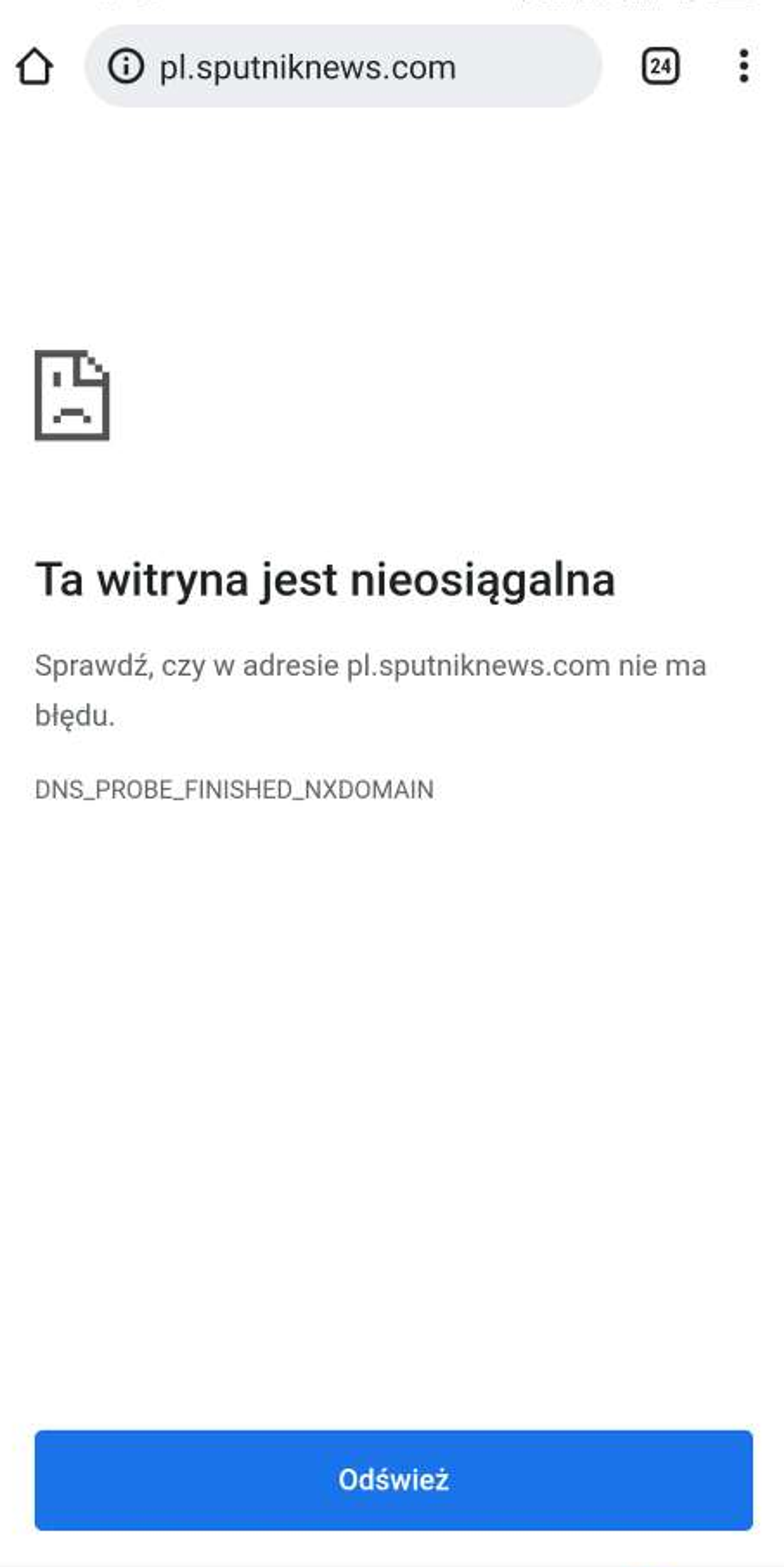 The Sputnik Polska website is not available to users in Poland. - Sputnik International, 1920, 01.03.2022