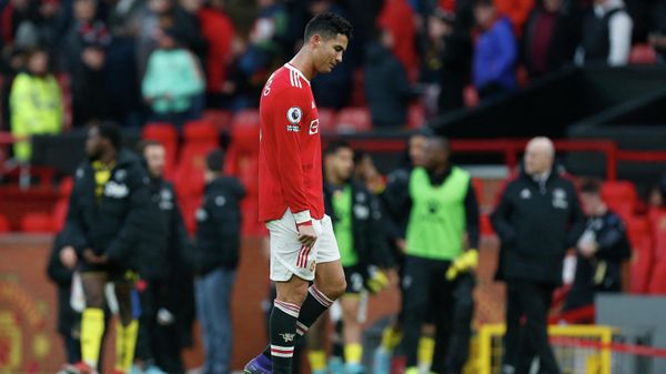 Soccer Football - Premier League - Manchester United v Watford - Old Trafford, Manchester, Britain - February 26, 2022 Manchester United's Cristiano Ronaldo looks dejected after the match - Sputnik International