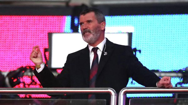 Former Ireland player Roy Keane, working for television, looks on during the international friendly football match between England and Republic of Ireland at Wembley stadium in north London on November 12, 2020 Former Ireland player Roy Keane, working for television, looks on during the international friendly football match between England and Republic of Ireland at Wembley stadium in north London on November 12, 2020 - Sputnik International