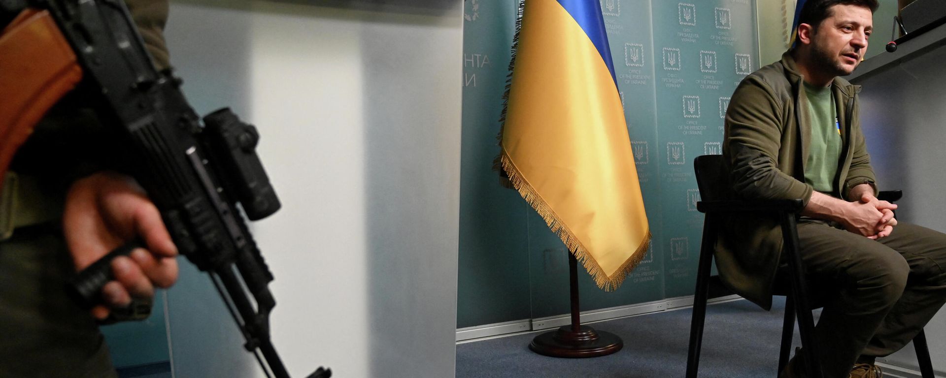 Ukrainian President Volodymyr Zelensky speaks during a press conference in Kiev on 3 March 2022. Ukrainian President Volodymyr Zelensky speaks during a press conference in Kiev on 3 March 2022. - Sputnik International, 1920, 05.03.2022
