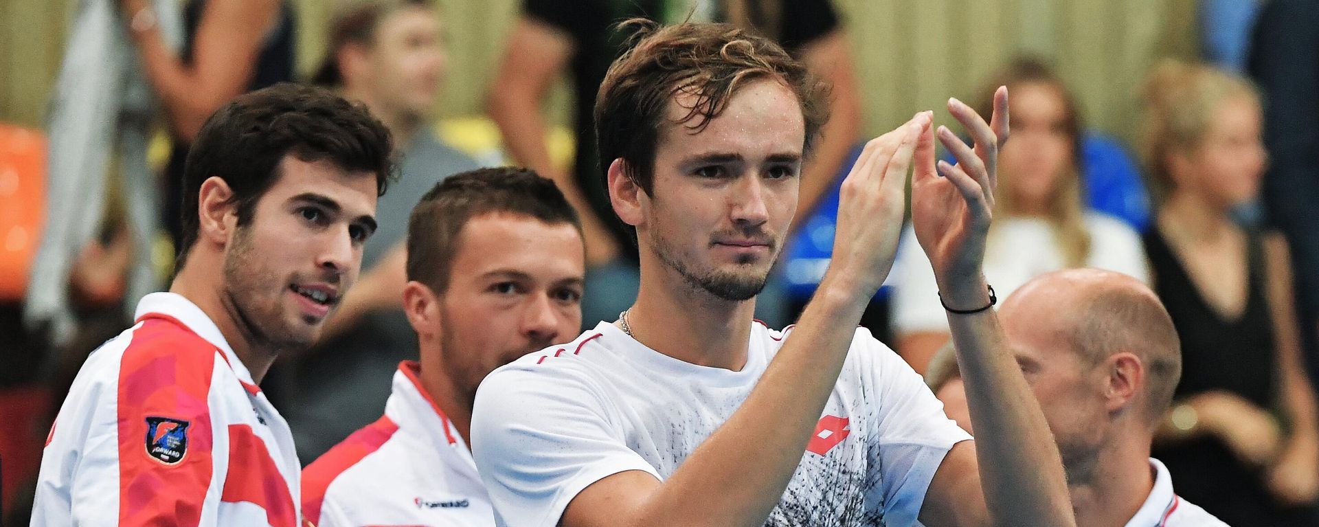 Russian tennis players Daniil Medvedev and Karen Khachanov - Sputnik International, 1920, 05.03.2022