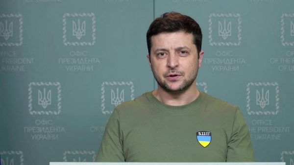 Ukrainian President Volodymyr Zelenskiy makes a statement in Kyiv, in Ukraine, in this still image taken from a handout video released March 3, 2022.  - Sputnik International