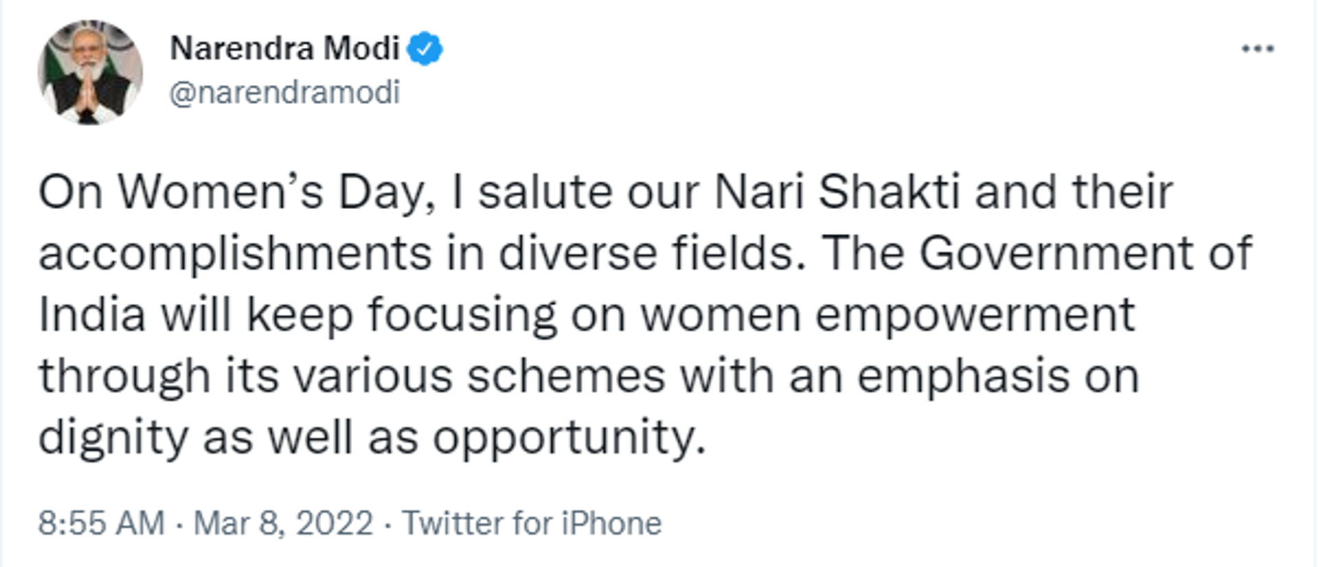 Prime Minister Narendra Modi Salutes Women for Their Accomplishments - Sputnik International, 1920, 08.03.2022